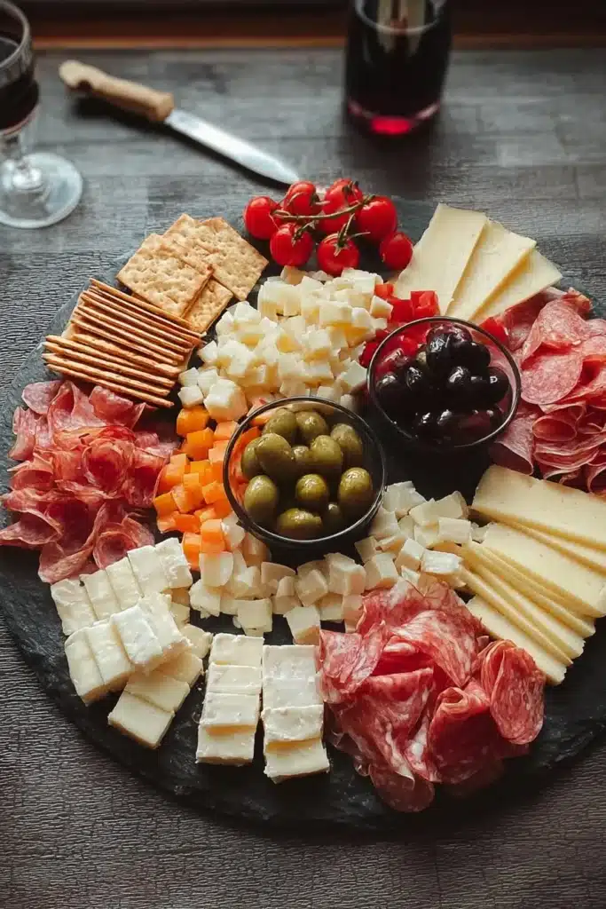 Plateau apéritif des fromages et charcuteries pour un moment convivial