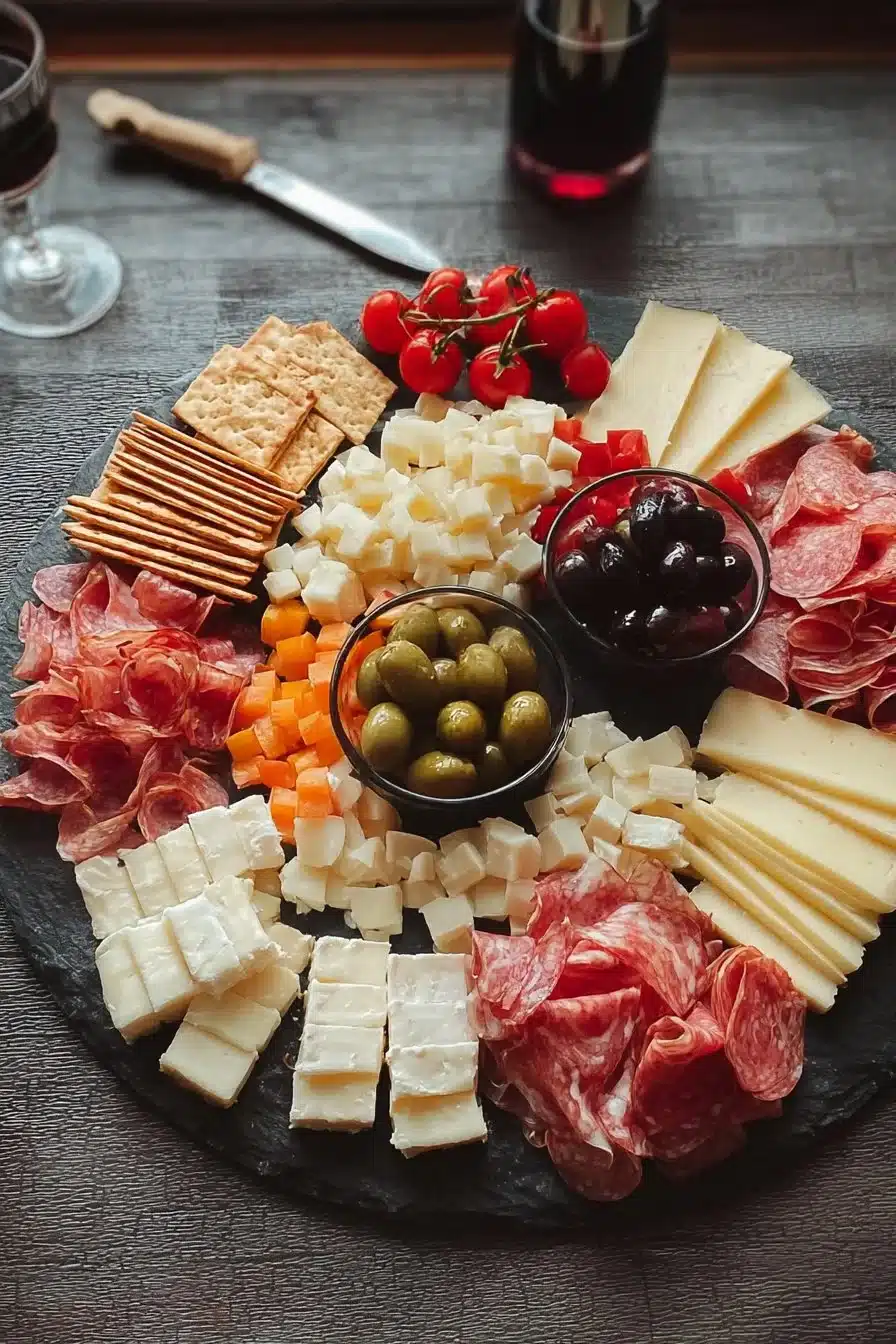 Plateau apéritif des fromages et charcuteries pour un moment convivial