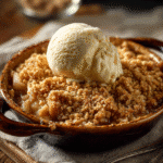 Crumble aux pommes traditionnel, dessert croustillant et fondant à la façon grand-mère