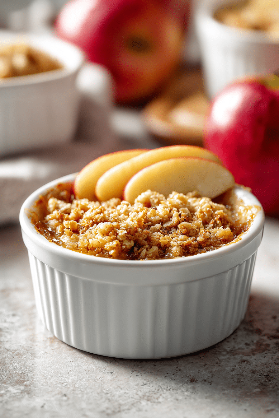 Crumble aux pommes healthy à l’avoine et sirop d’érable