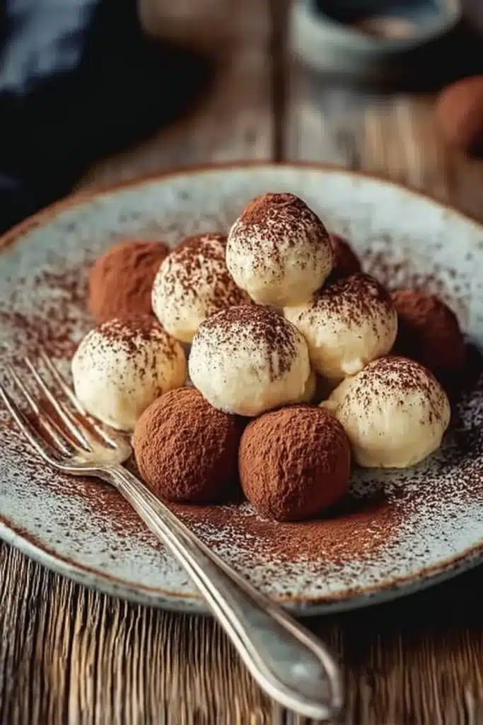 Billes de Tiramisu - Dessert original et savoureux, parfait pour les gourmands.