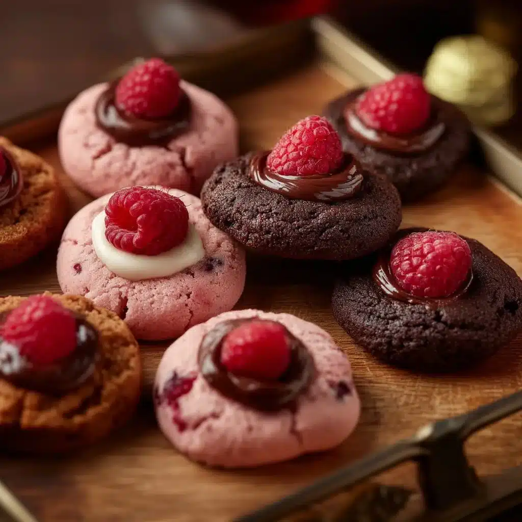 Biscuits Ganache de la Saint-Valentin avec chocolat et décoration romantique.
