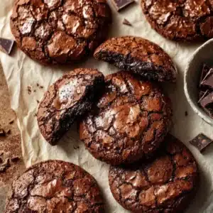 Brownies moelleux et fondants, aussi appelés Brookies, avec chocolat