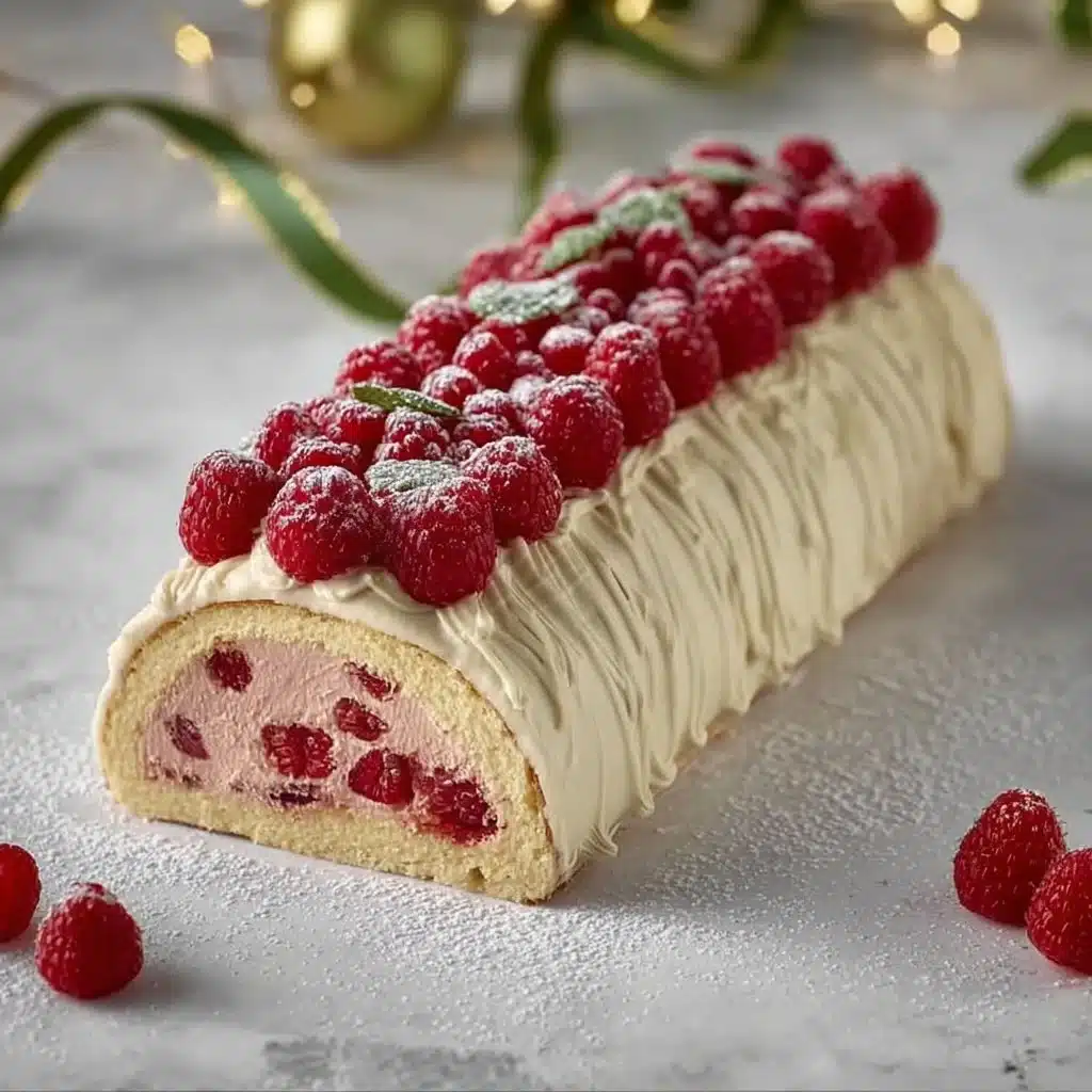 Bûche framboise & vanille, un dessert sucré festif