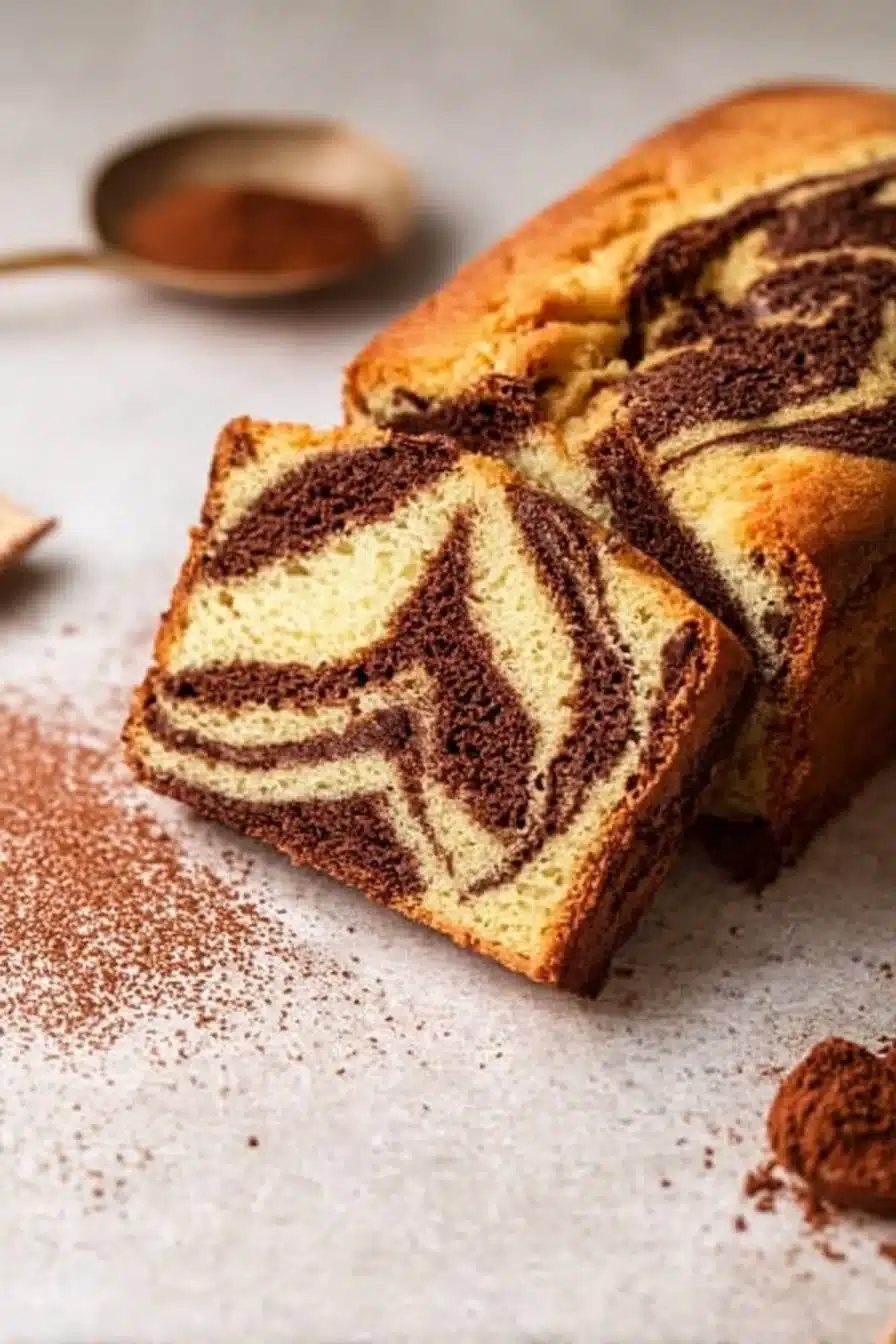 Recette de Cake Marbré Très Moelleux avec un mélange de chocolat et vanille