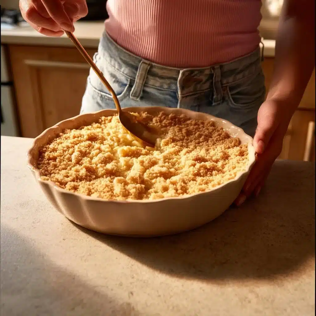 Crumble aux pommes facile et rapide, dessert savoureux et réconfortant.