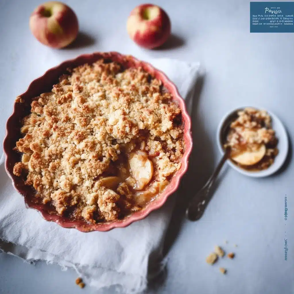 Crumble aux pommes sans beurre, dessert léger et savoureux