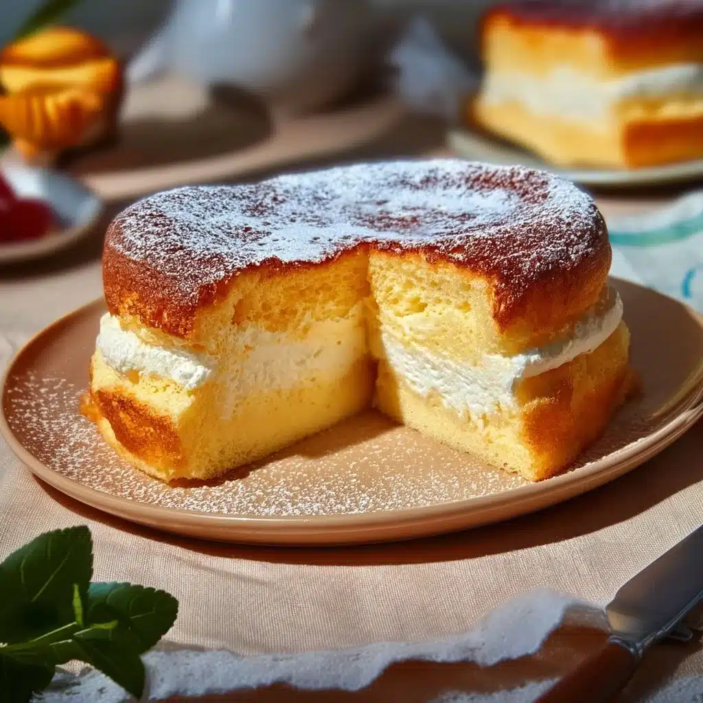 Gâteau Nuage de Grand-Mère, dessert léger et aérien avec une texture moelleuse.
