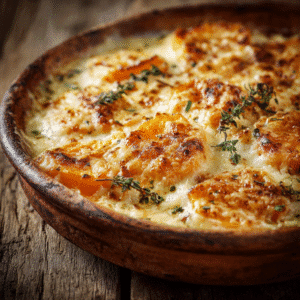 Gratin de butternut à la crème légère et comté, recette facile et fondante d’automne