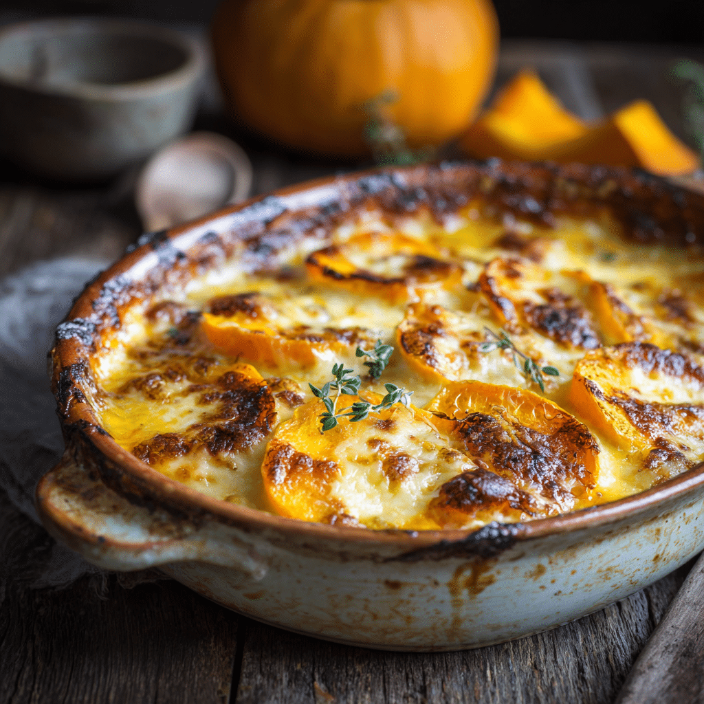 Gratin de potimarron express à l’emmental – recette automnale simple et gourmande