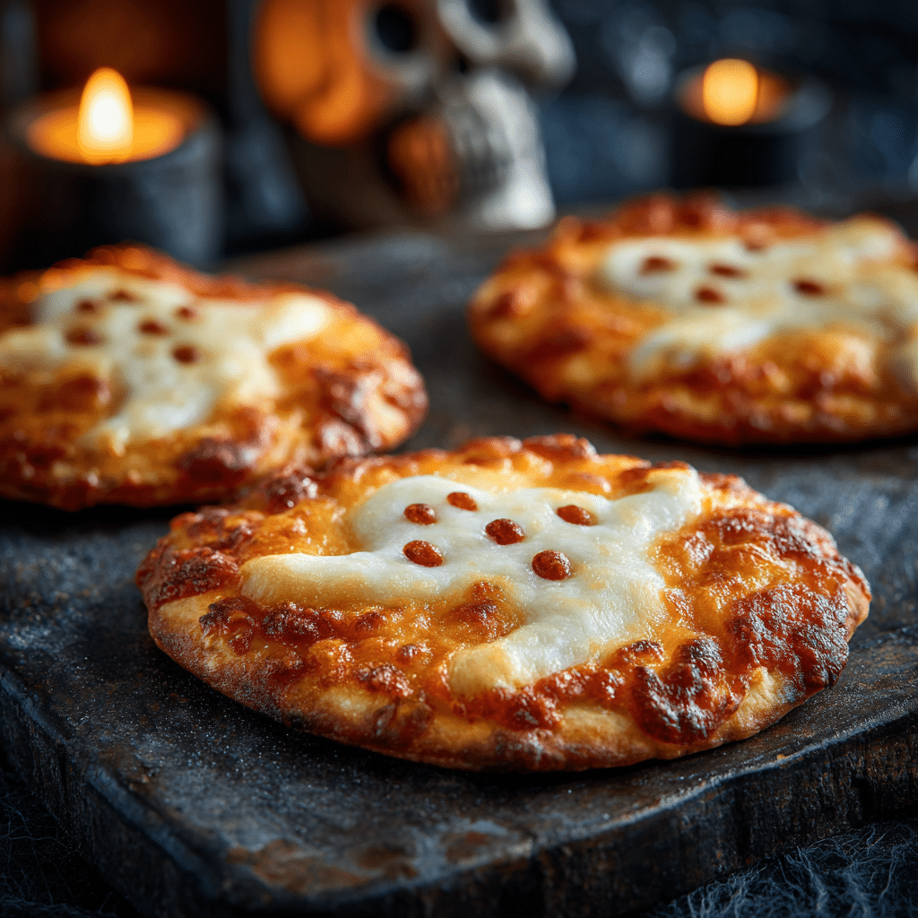 Mini pizzas fantômes – apéritif Halloween facile et amusant