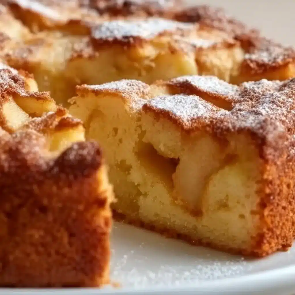 Moelleux aux pommes de grand-mère délicieusement doré et moelleux
