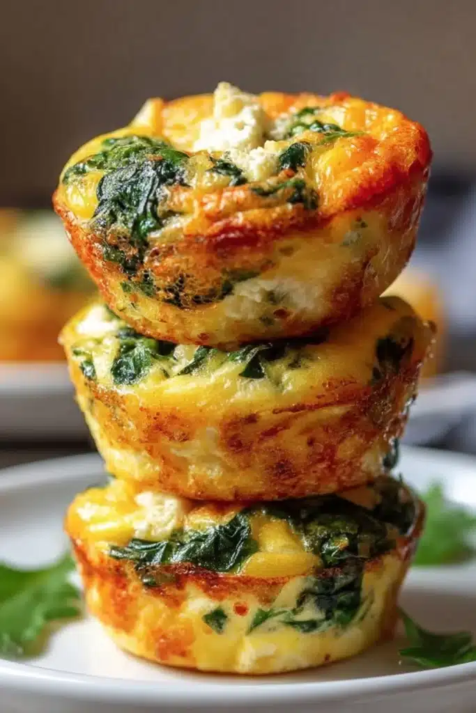 Muffins aux œufs avec épinards et feta, une recette saine et délicieuse