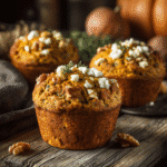 Muffins salés potimarron chèvre noix – recette automnale maison