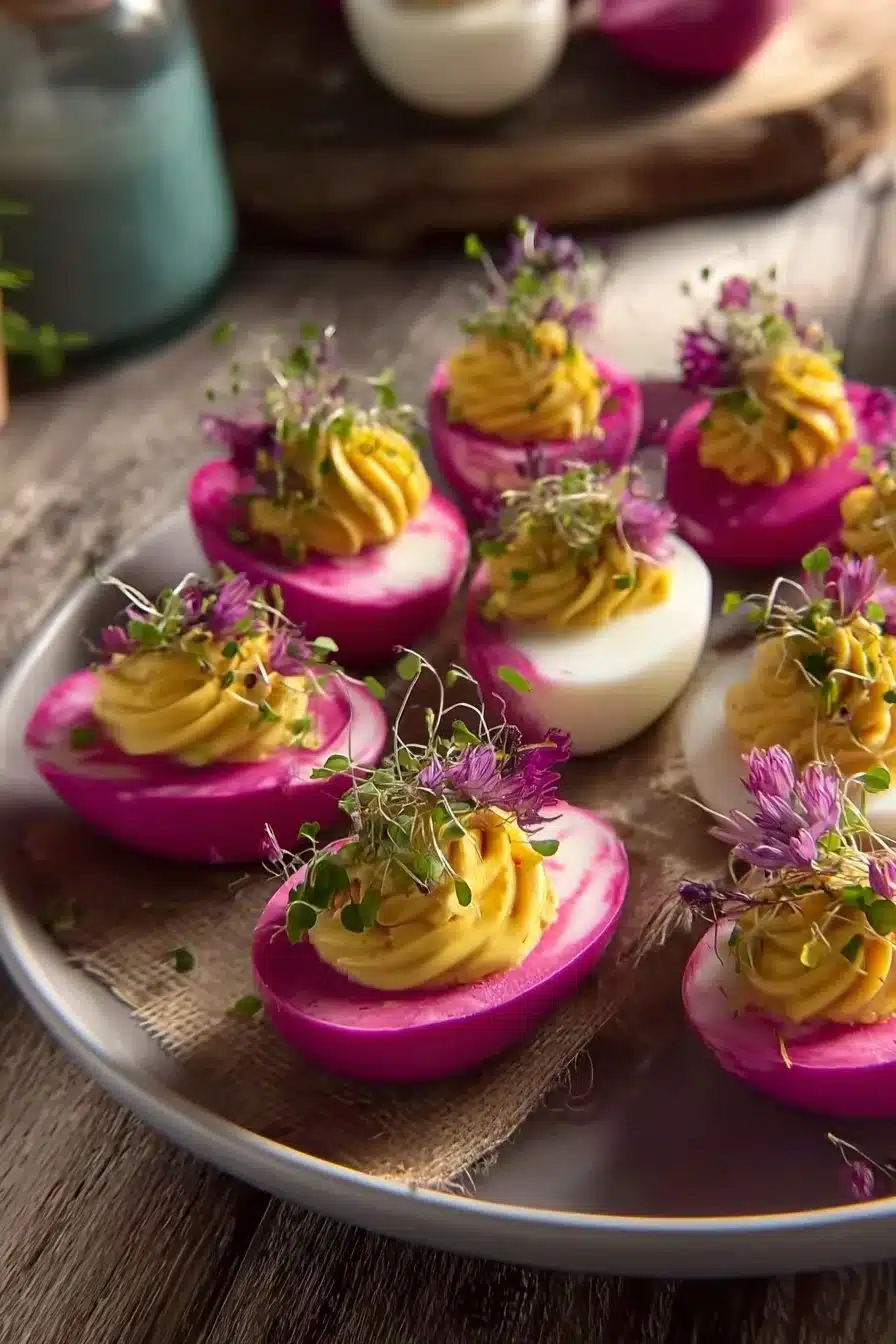 Recette classique d'œufs mimosa garnis d'une préparation crémeuse