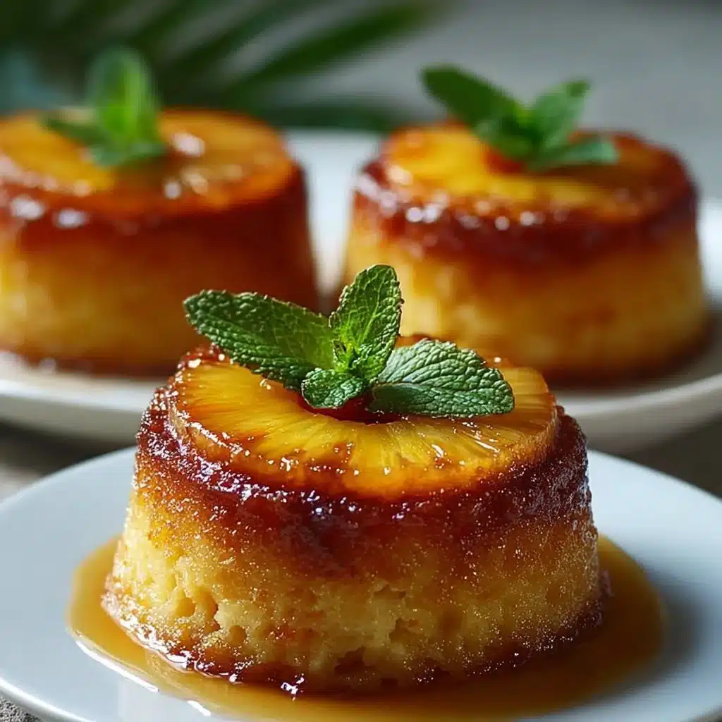 Petits moelleux ananas et mascarpone, un dessert renversé savoureux.