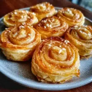 Roulés feuilletés aux pommes express, sucrés et prêts en quelques minutes