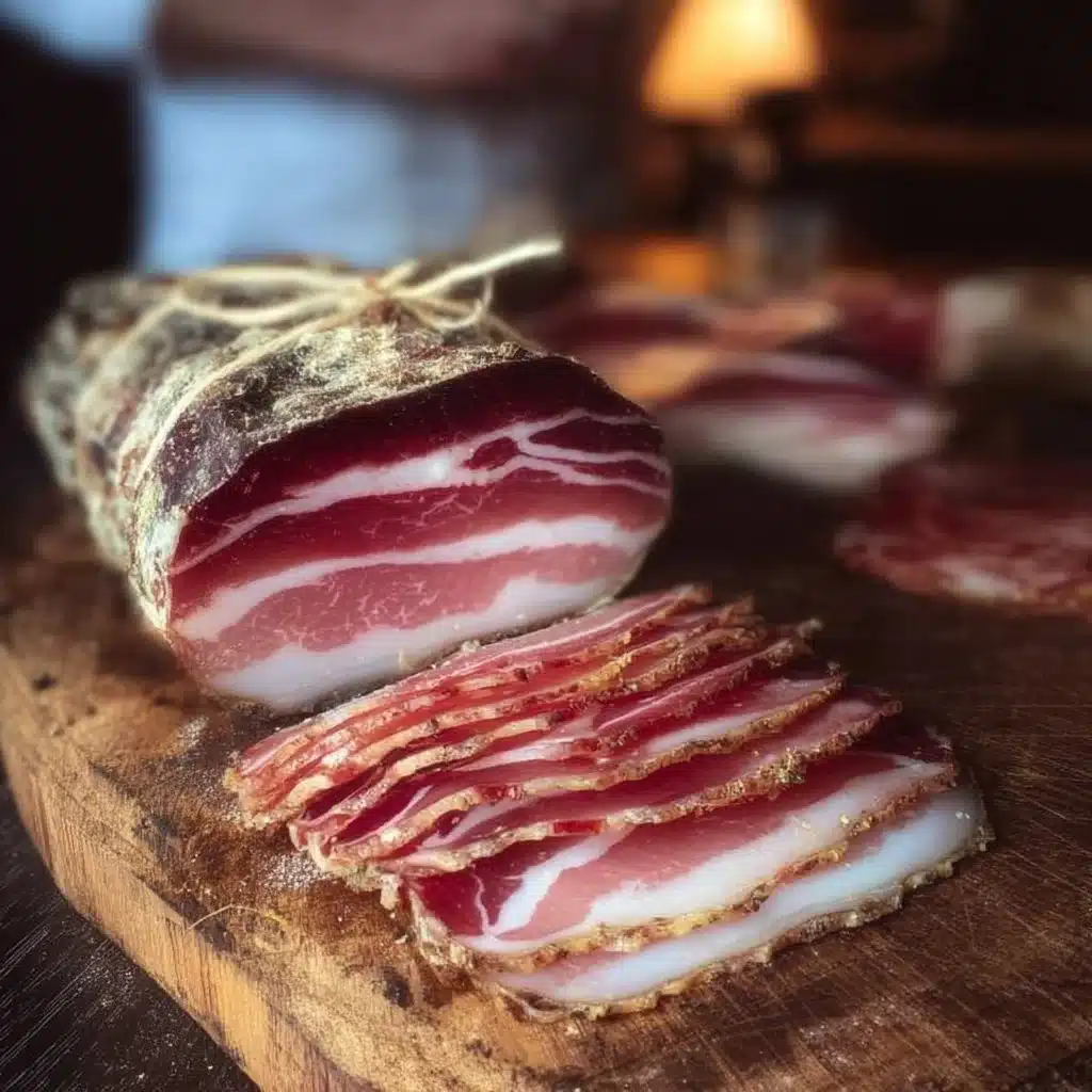 Salaisons maison incluant magret séché, coppa et lomo faits maison