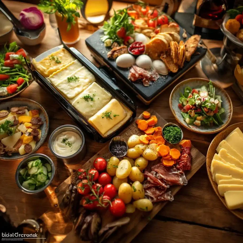 Plateau de fromage à raclette et accompaniments pour soirée raclette gourmande