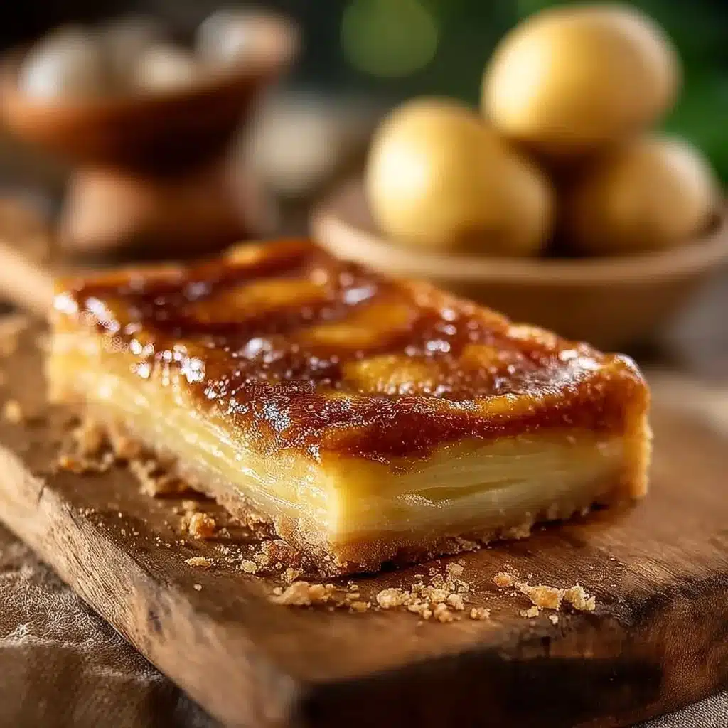 Tarte aux pommes façon crème brûlée, dessert gourmand et savoureux.