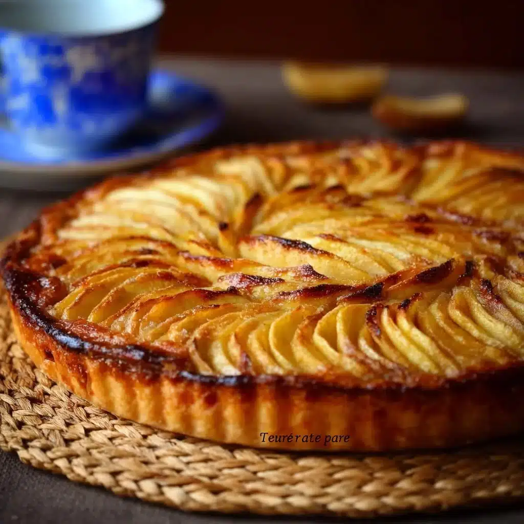 Recette facile de tarte fine aux pommes, dessert savoureux et élégant