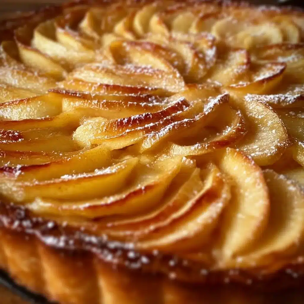 Tarte normande aux pommes et amandes, dessert traditionnel français