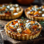 Tarte rustique butternut, oignons caramélisés et feta — recette d’automne sucrée-salée et réconfortante