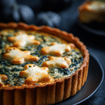 Tourte ricotta et épinards Halloween décorée fantômes
