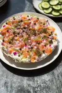 Trempette de bagel au saumon fumé un délice pour vos apéritifs