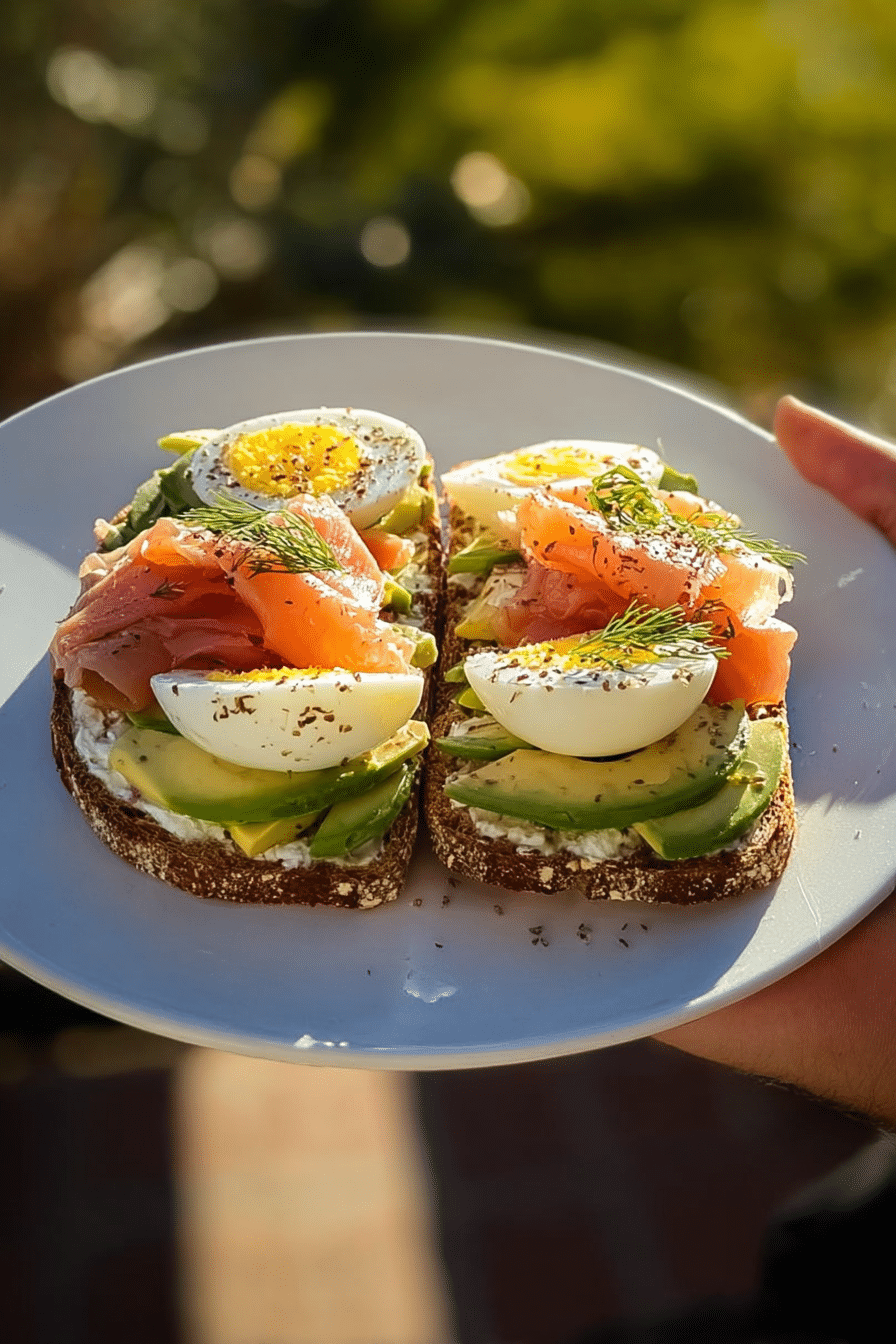 Sandwich Réconfortant du Petit Déjeuner avec des ingrédients frais et savoureux
