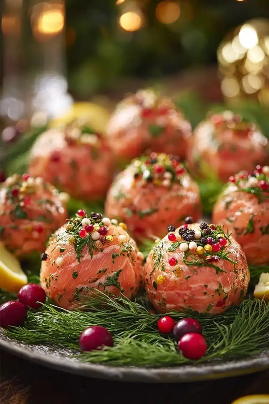 Boules festives au saumon, apéritif élégant et savoureux