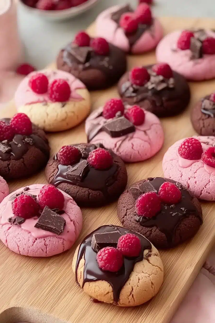 Cookies Ganache de Saint-Valentin garnis de chocolat fondant