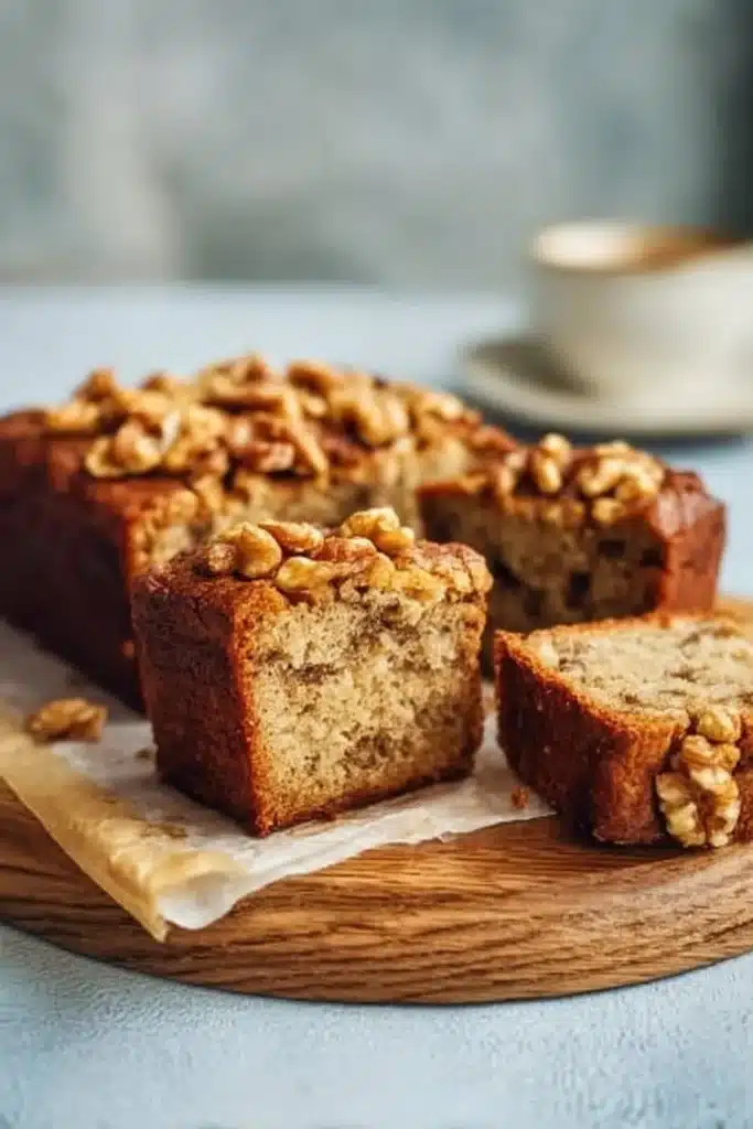 Gâteau aux noix moelleux, un dessert savoureux et moelleux fait maison.