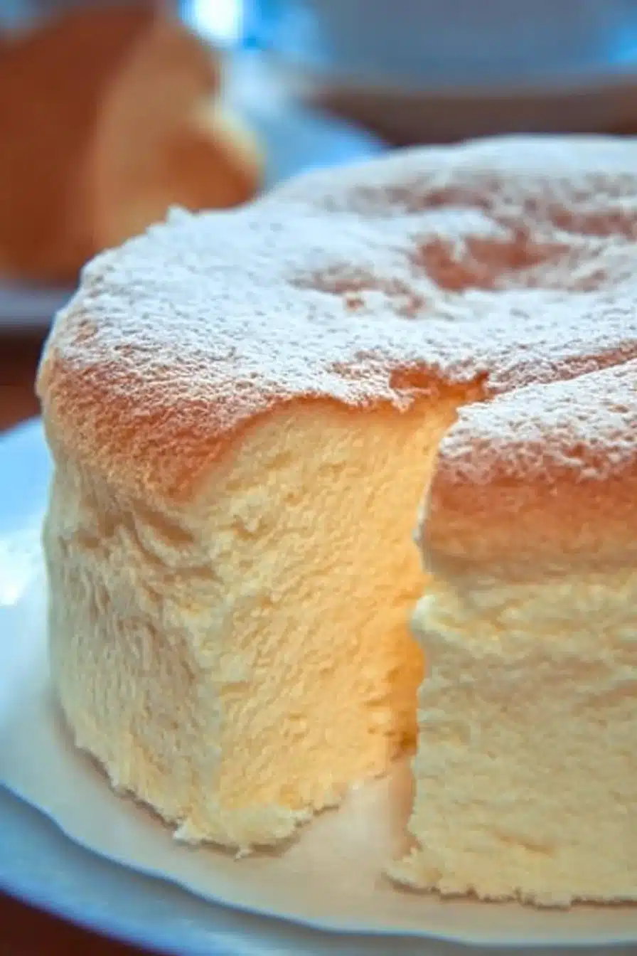 Gâteau Nuage sans farine, léger et aérien, idéal pour un dessert sans gluten.