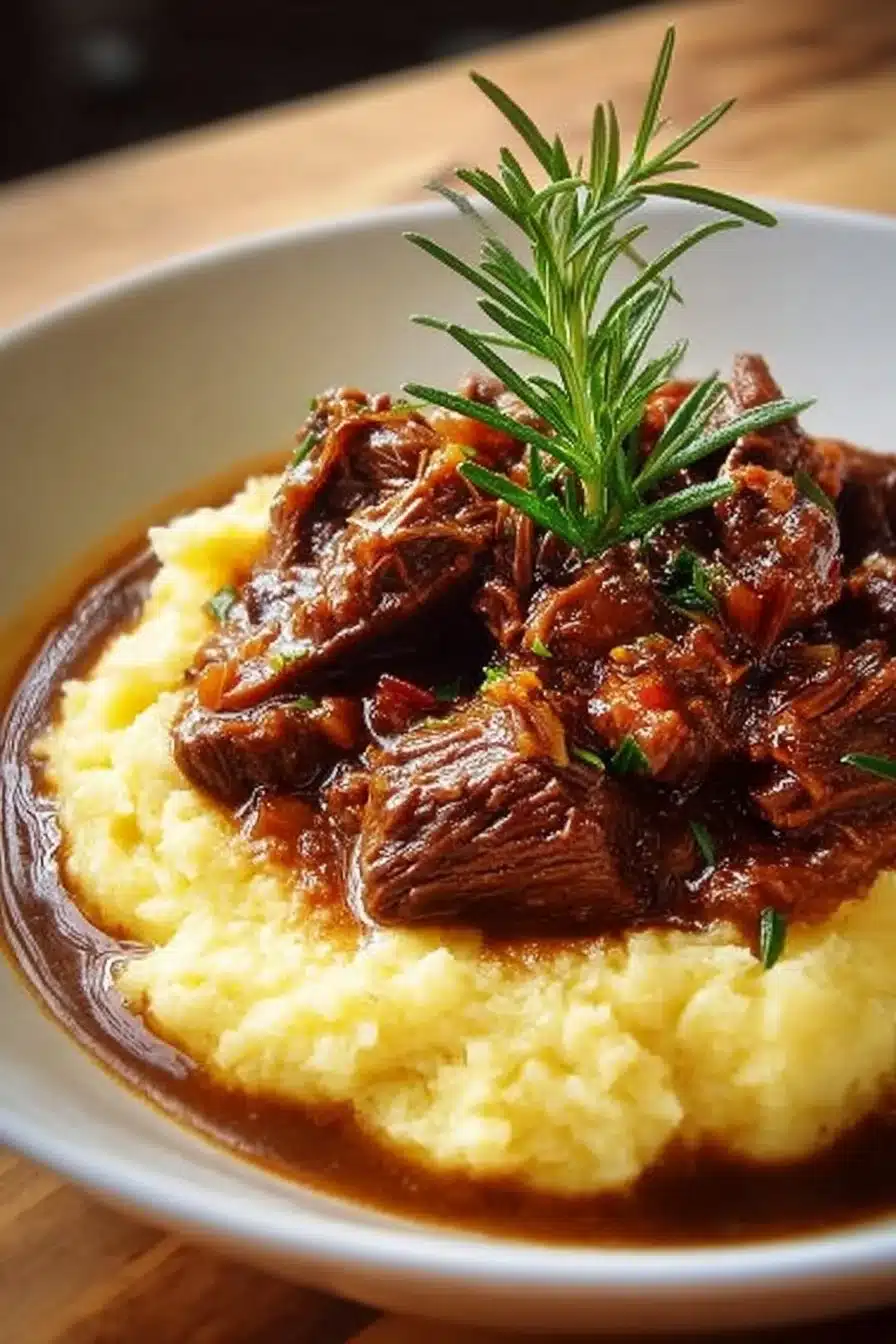 Bœuf bourguignon, plat traditionnel français avec viande tendre et légumes