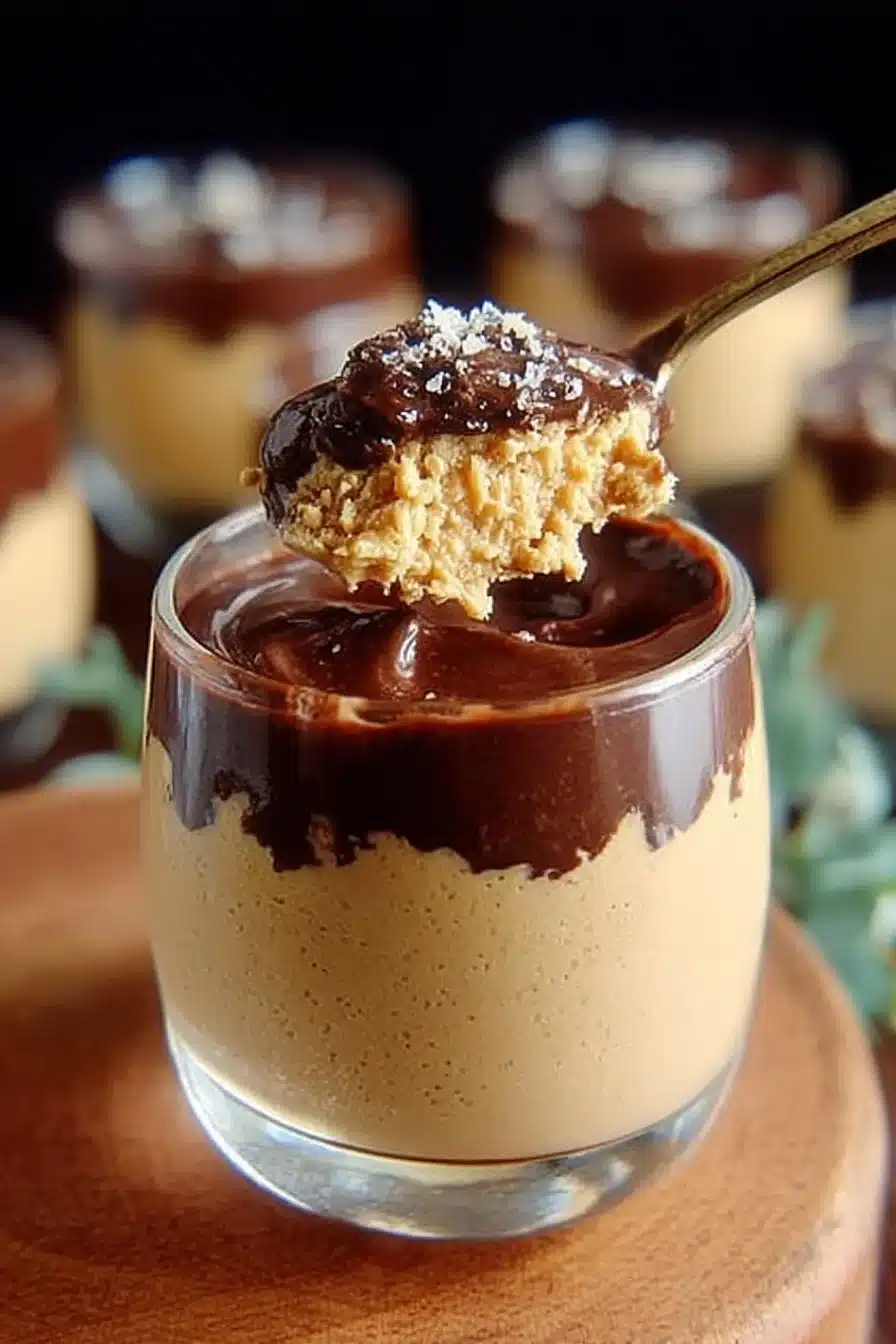 Mousse de beurre de cacahuète végane dans un bol avec des cacahuètes autour.