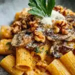 Pâtes d'Automne Gourmandes avec des ingrédients savoureux et colorés