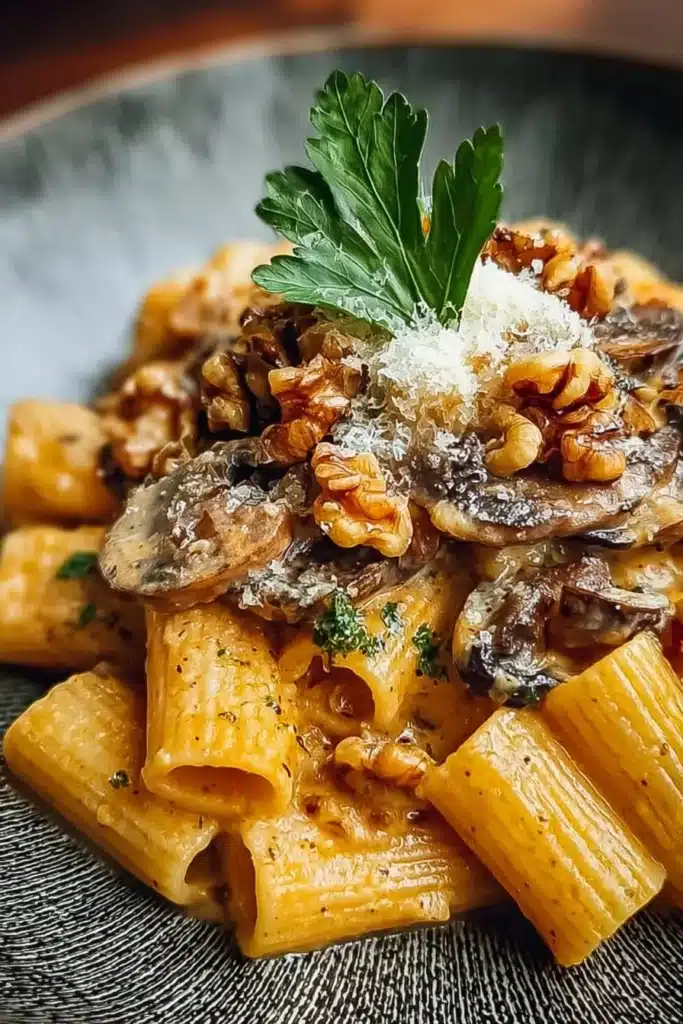 Pâtes d'Automne Gourmandes avec des ingrédients savoureux et colorés