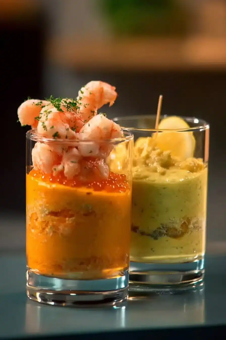 Verrines de Noël colorées et festives pour les célébrations de fin d'année.