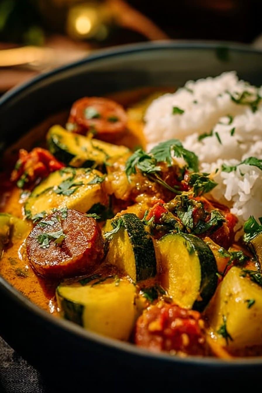 Curry de Chorizo et Courgettes