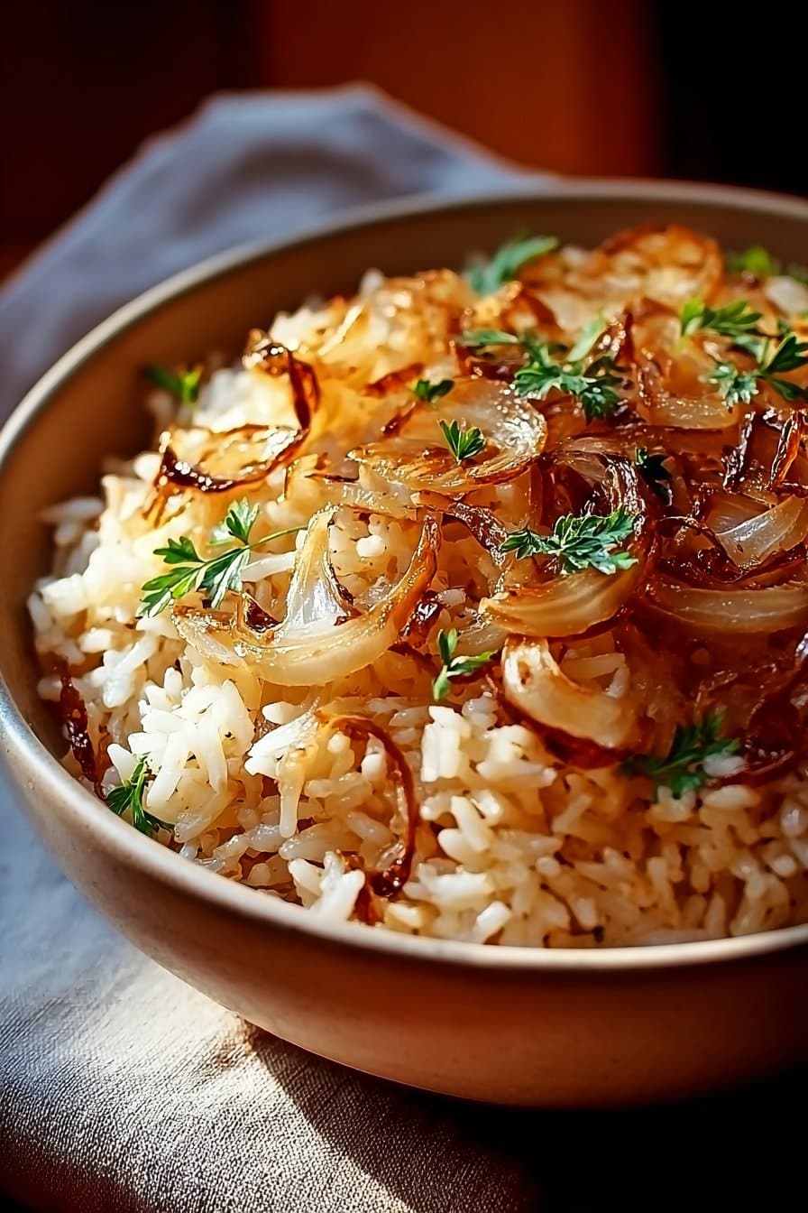 Riz à l'oignon à la française