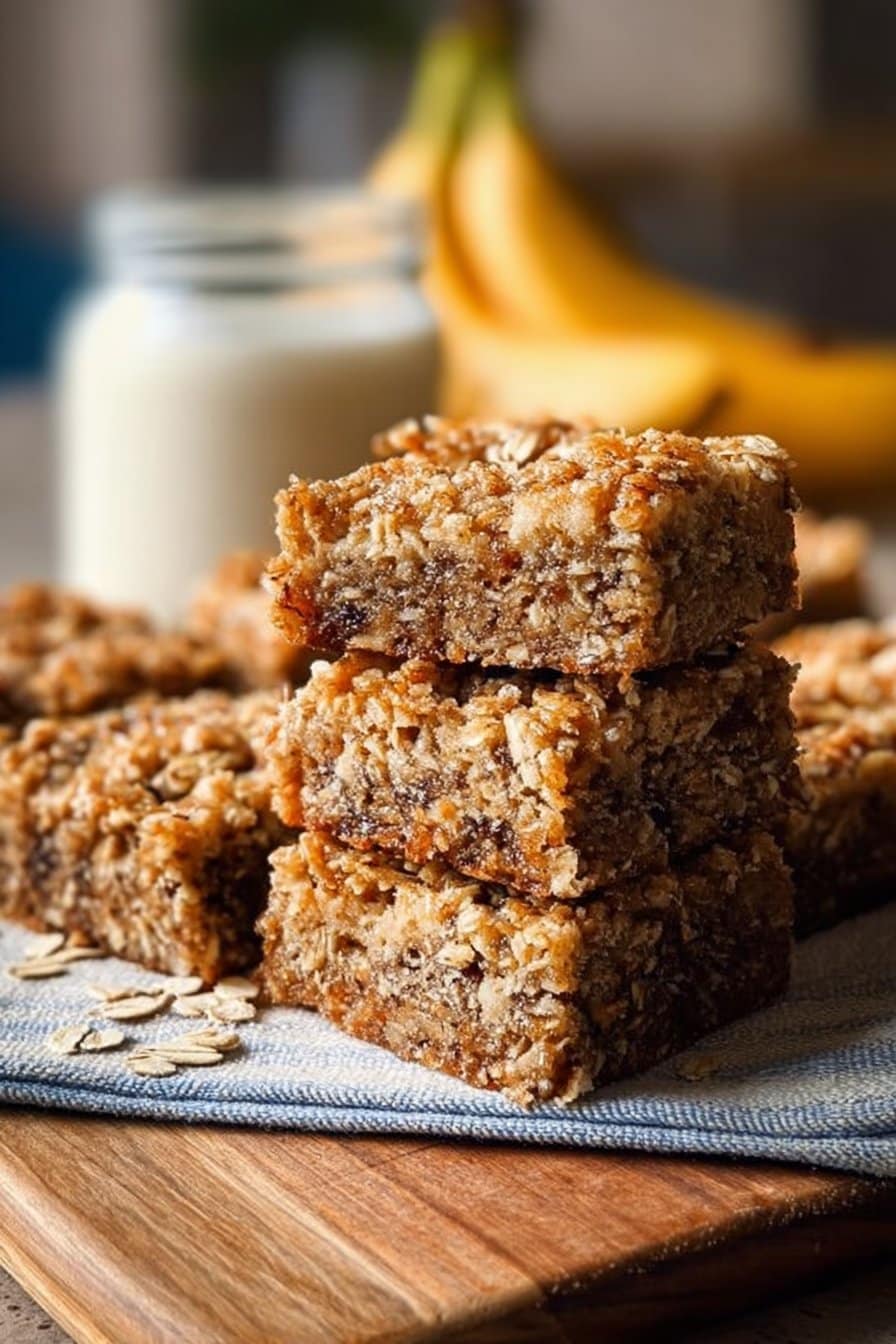 Barres de banane et d'avoine