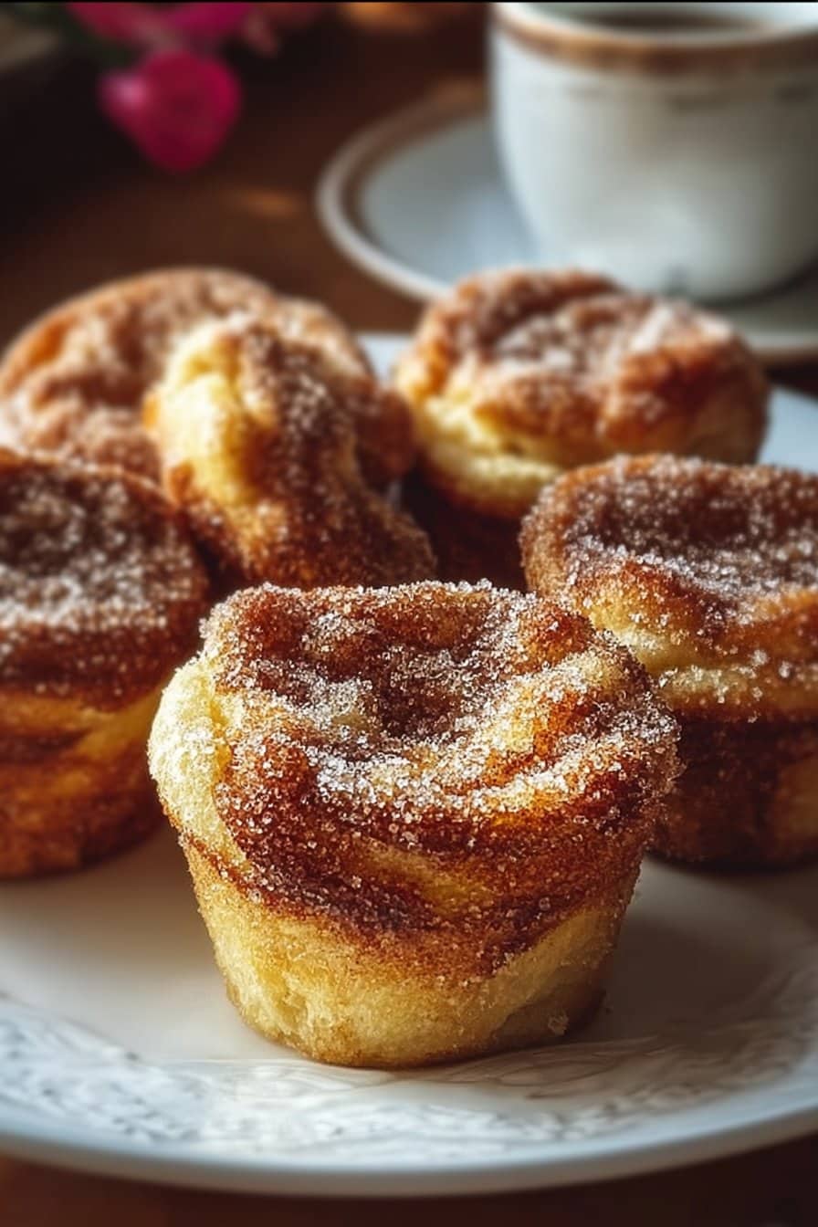 Muffins de pain perdu à la cannelle et au sucre