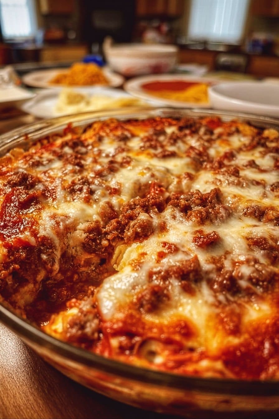 Casserole de pizza pour amateurs de viande