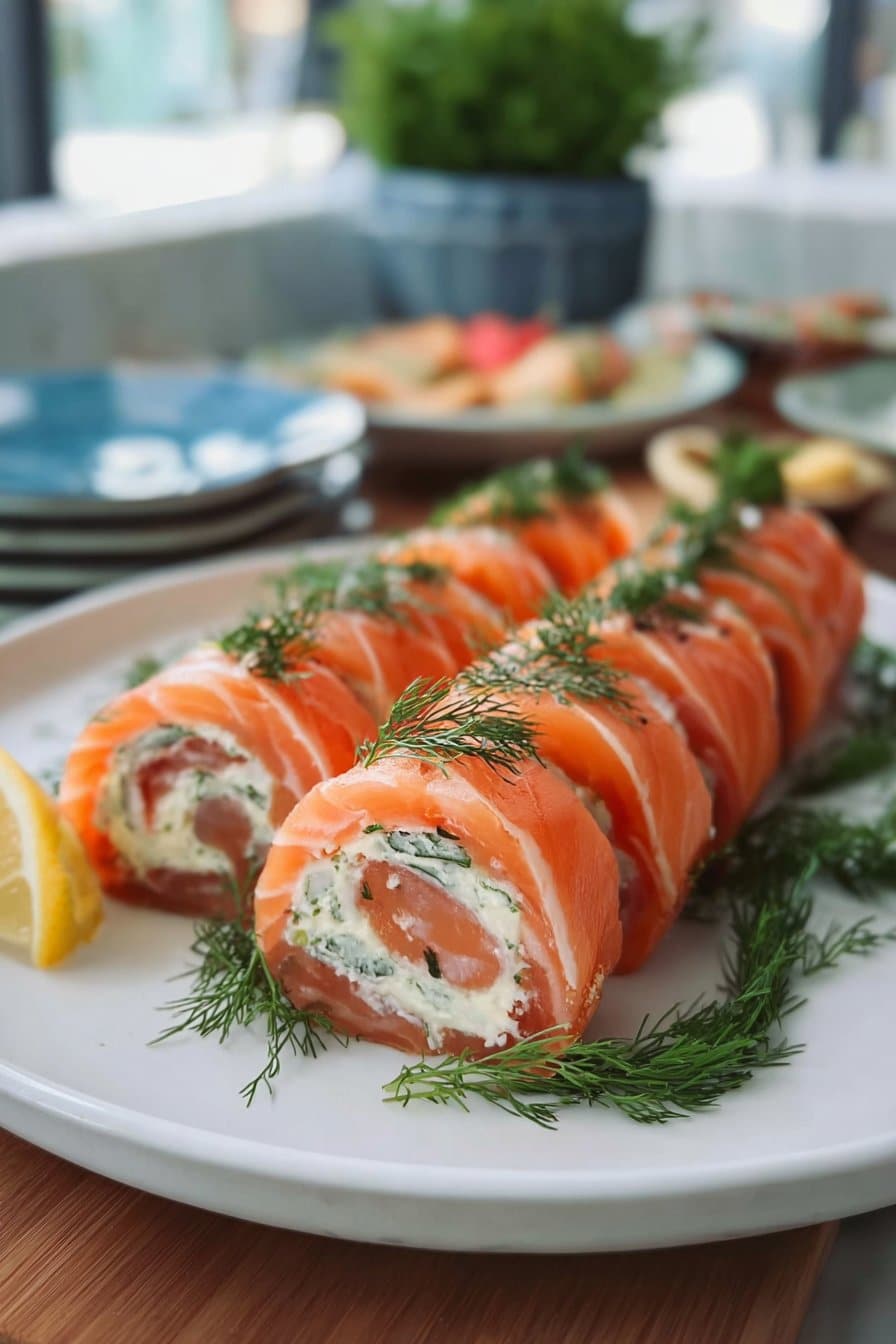 Roulé de saumon fumé