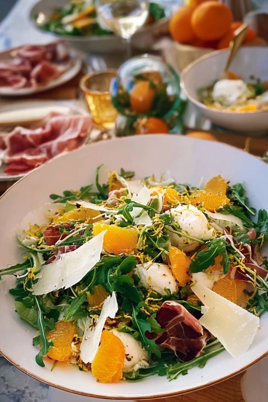 Salade d'hiver à la mozzarella et aux agrumes