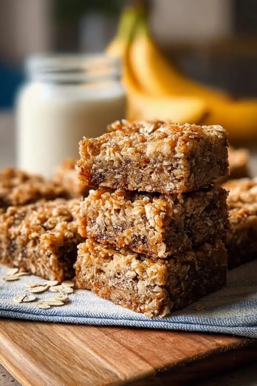 Barres banane et avoine saines et savoureuses pour un encas énergétique