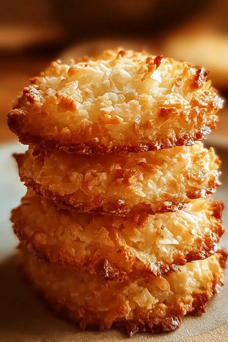 Biscuits allégés maison à la noix de coco et flocons d'avoine sur une assiette