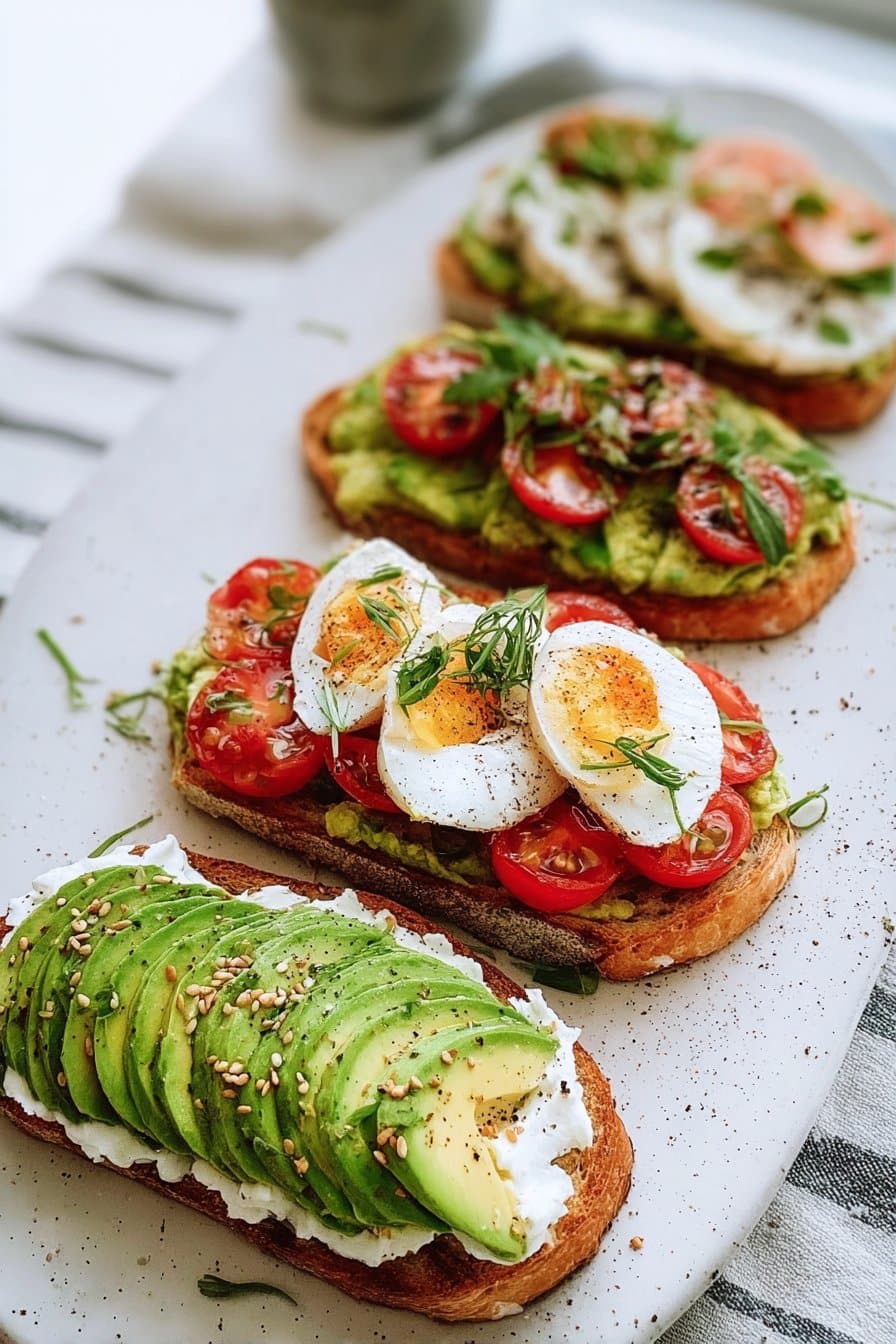 Toast à l'avocat (6 recettes faciles !) | Recette en 2025 | Nourriture saine, Recettes de nourriture saine, Recettes de nourriture