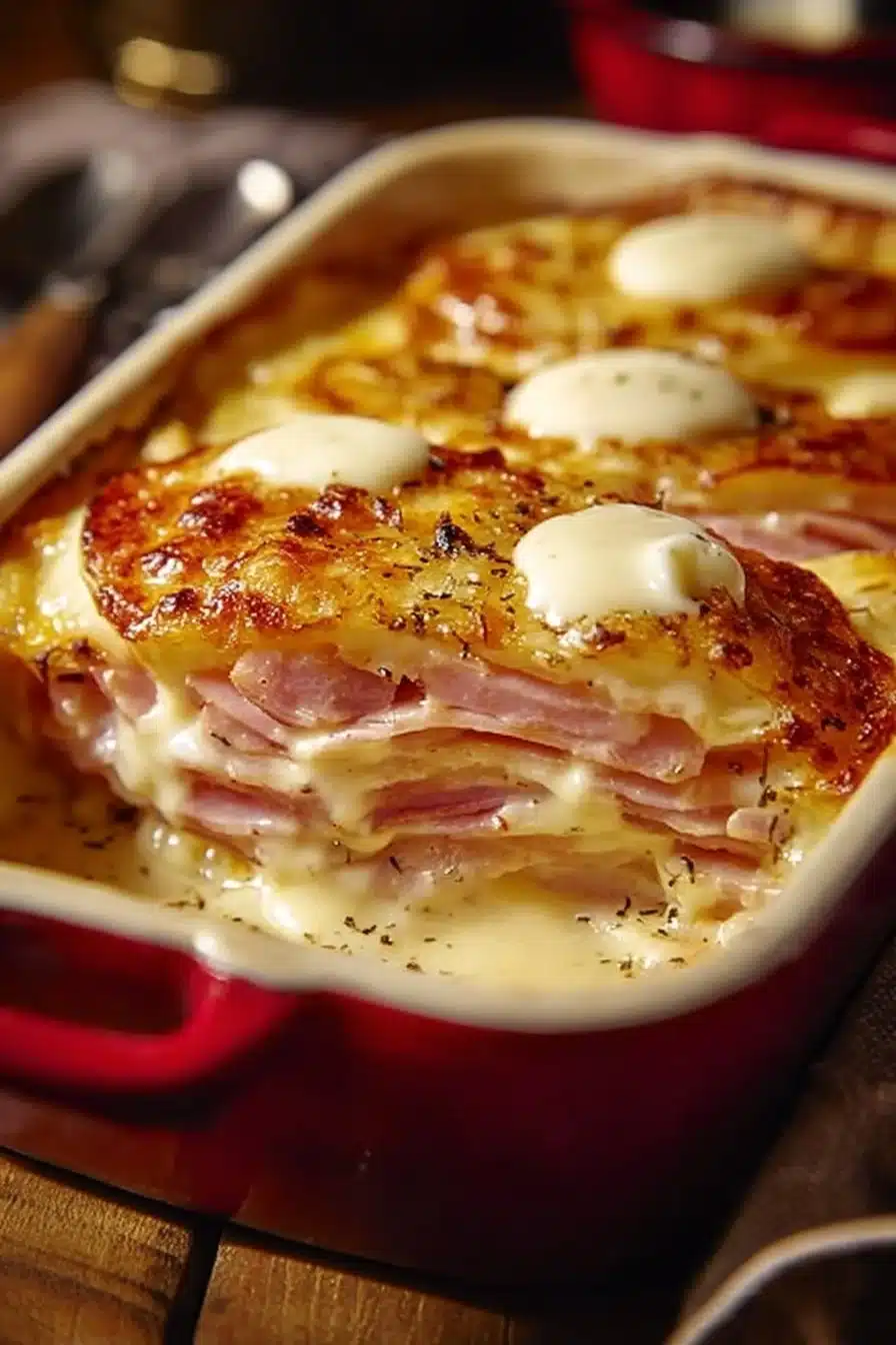 Escalope savoyarde délicieuse avec fromage et viande savoyarde